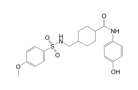 cyclohexanecarboxamide, N-(4-hydroxyphenyl)-4-[[[(4-methoxyphenyl)sulfonyl]amino]methyl]-
