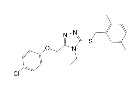 3-[(4-chlorophenoxy)methyl]-5-[(2,5-dimethylbenzyl)sulfanyl]-4-ethyl-4H-1,2,4-triazole