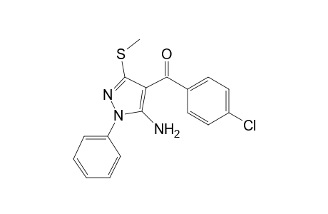 5-Amino-4-(p-chlorbenzoyl)-3-methylmercapto-1-phenyl-pyrazol