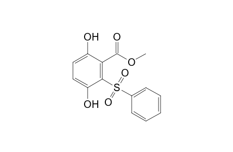 2-(benzenesulfonyl)-3,6-dihydroxybenzoic acid methyl ester