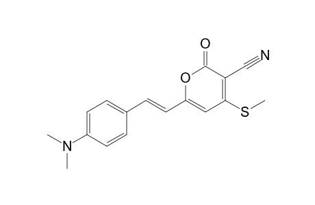 6-(4-N,N-Dimethylamino)styryl-4-methylsulfanyl-2-oxo-2H-pyran-3-carbonitrile