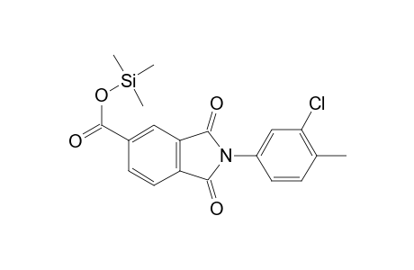 2-(3-Chloro-4-methylphenyl)-1,3-dioxo-5-isoindolinecarboxylic acid, tms derivative