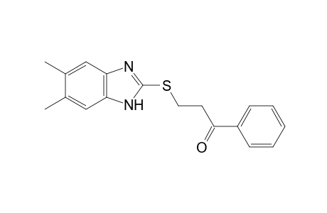 3-[(5,6-dimethyl-2-benzimidazolyl)thio]propiophenone