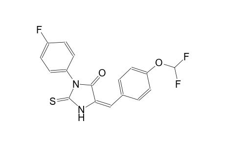 (5E)-5-[4-(difluoromethoxy)benzylidene]-3-(4-fluorophenyl)-2-thioxo-4-imidazolidinone
