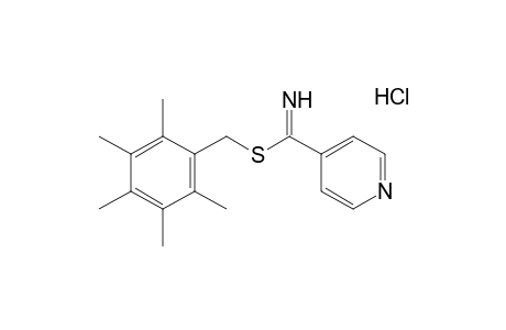 thioisonicotinimidic acid, 2,3,4,5,6-pentamethylbenzyl ester, monohydrochloride