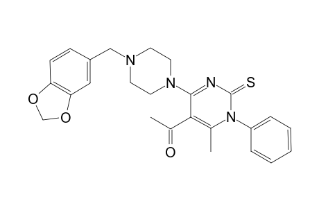 1-Ethanone, 1-[4-[4-(1,3-benzodioxol-5-ylmethyl)-1-piperazinyl]-1,2-dihydro-6-methyl-1-phenyl-2-thioxo-5-pyrimidinyl]-