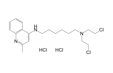 4-{6-[bis(2-chloroethyl)amino]hexylamino}quinaldine, dihydrochloride