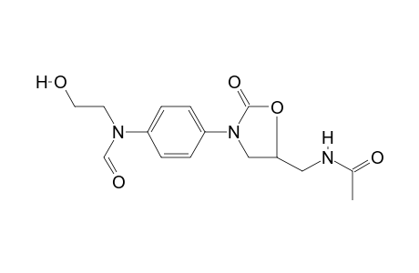 N-[[3-[4-(formyl-(2-hydroxyethyl)amino)phenyl]-2-keto-oxazolidin-5-yl]methyl]acetamide
