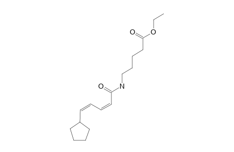 ETHYL-5-[[(2Z,4Z)-5-CYCLOPENTYL-PENTA-2,4-DIENOYL]-AMINO]-PENTANOATE