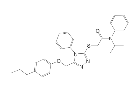 N-isopropyl-N-phenyl-2-({4-phenyl-5-[(4-propylphenoxy)methyl]-4H-1,2,4-triazol-3-yl}sulfanyl)acetamide