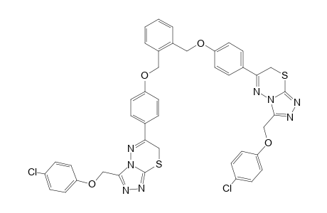 6-(4-(2-((4-(3-((4-Chlorophenoxy)methyl)-7H-[1,2,4]triazolo[3,4-b][1,3,4]-thiadiazin-6-yl)phenoxy)methyl)benzyloxy)phenyl)-3-((4-chlorophenoxy)methyl)-7H-[1,2,4]triazolo[3,4-b][1,3,4]thiadiazine