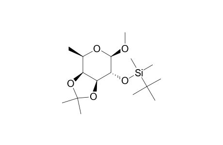 .beta.-D-Galactopyranoside, methyl 6-deoxy-2-O-[(1,1-dimethylethyl)dimethylsilyl]-3,4-O-(1-methylethylidene)-
