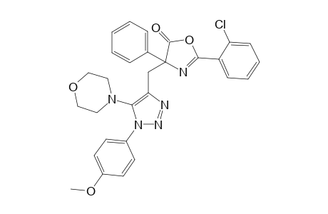 2-(2-Chlorophenyl)-4-((1-(4-methoxyphenyl)-5-morpholino-1H-1,2,3-triazol-4-yl)methyl)-4-phenyloxazol-5(4H)-one