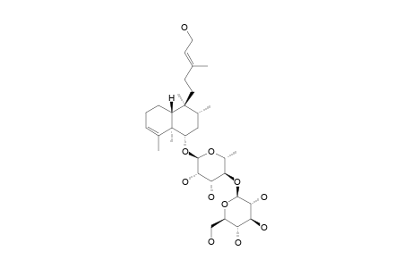 6-O-[BETA-D-GLUCOPYRANOSYL-(1->4)-ALPHA-L-RHAMNOPYRANOSYL]-(13-E)-CLERODA-3,13-DIEN-15-OL