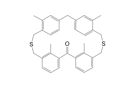 9,16,25,32-Tetramethyl-10-oxo-2,18-dithia[3.1.3.1]metacyclophane