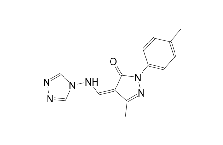 3H-pyrazol-3-one, 2,4-dihydro-5-methyl-2-(4-methylphenyl)-4-[(4H-1,2,4-triazol-4-ylamino)methylene]-, (4Z)-