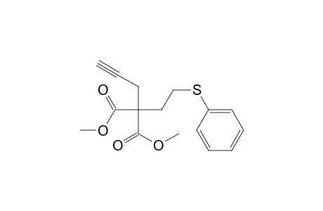 2-(2-Phenylsulfanylethyl)-2-prop-2-ynylmalonic acid dimethyl ester