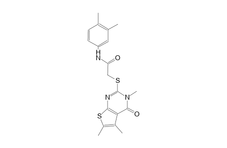 N-(3,4-dimethylphenyl)-2-[(3,5,6-trimethyl-4-oxo-3,4-dihydrothieno[2,3-d]pyrimidin-2-yl)sulfanyl]acetamide