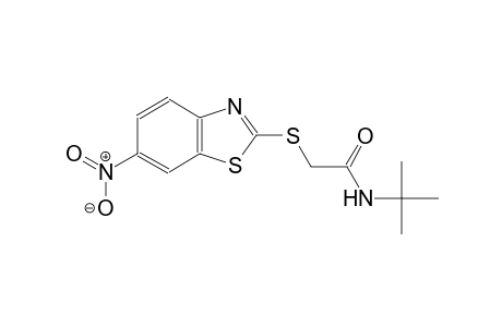 N-(tert-butyl)-2-[(6-nitro-1,3-benzothiazol-2-yl)sulfanyl]acetamide
