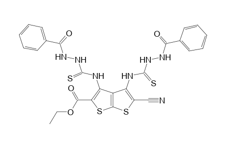 5-Cyano-2-carbethoxy-3,4-di-[N-benzoyl-thiosemicarbazide]thieno[2,3-b]thiophene