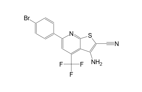 3-amino-6-(4-bromophenyl)-4-(trifluoromethyl)thieno[2,3-b]pyridine-2-carbonitrile