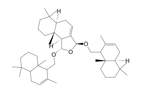 Naphtho[1,2-c]furan, 1,3,5,5a,6,7,8,9,9a,9b-decahydro-6,6,9a-trimethyl-1,3-bis[(1,4,4a,5,6 ,7,8,8a-octahydro-2,5,5,8a-tetramethyl-1-naphthalenyl)methoxy]-, [1R-[1.alpha.(1S*,4aS*,8aS*),3.beta.(1S*,4aS*,8aS*),5a.alpha.,9a.beta.,9b.alpha.]]-