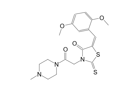 4-thiazolidinone, 5-[(2,5-dimethoxyphenyl)methylene]-3-[2-(4-methyl-1-piperazinyl)-2-oxoethyl]-2-thioxo-, (5E)-