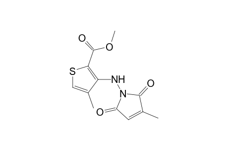 4-methyl-3-[(2-methylmaleimido)amino]-2-thiophenecarboxylic acid, methyl ester