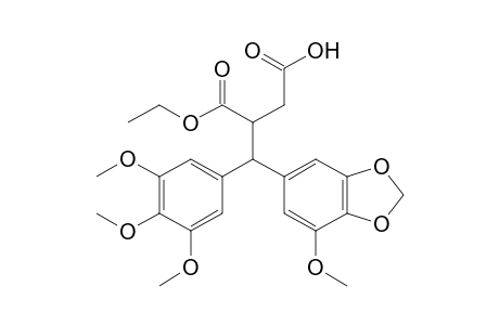 Ethyl 2-carboxymethyl-3-(3,4,5-trimethoxyphenyl)-3-[(3-methoxy-4,5-methylenedioxy)phenyl]propionate