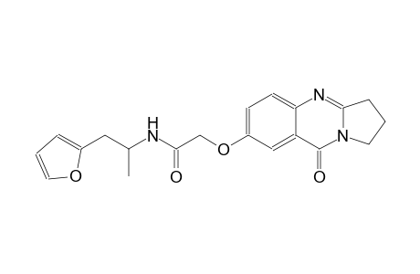 acetamide, N-[2-(2-furanyl)-1-methylethyl]-2-[(1,2,3,9-tetrahydro-9-oxopyrrolo[2,1-b]quinazolin-7-yl)oxy]-