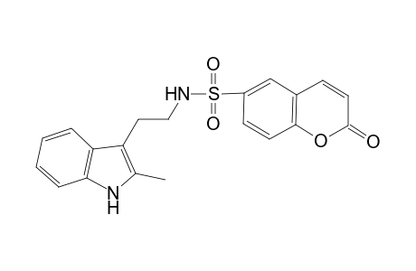 2H-1-Benzopyran-6-sulfonamide, N-[2-(2-methyl-1H-indol-3-yl)ethyl]-2-oxo-
