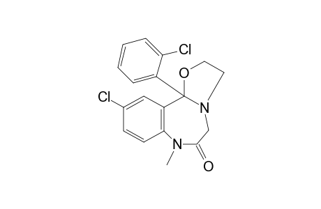 10-CHLORO-11b-(o-CHLOROPHENYL)-7-METHYL-2,3,5,11b-TETRAHYDROOXAZOLO[3,2-d][1,4]BENZODIAZEPIN-6(7H)-ONE