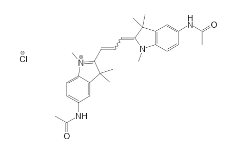 3H-Indolium, 5-(acetylamino)-2-[3-[5-(acetylamino)-1,3-dihydro-1,3,3-trimethyl-2H-indol-2-ylidene]-1-propenyl]-1,3,3-trimethyl-, chloride