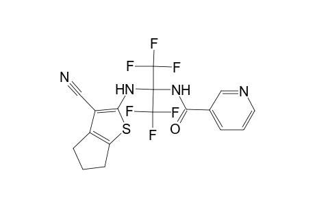 Pyridine-3-carboxamide, N-[1-(5,6-dihydro-3-cyano-4H-cyclopenta[b]thien-2-ylamino)-2,2,2-trifluoro-1-trifluoromethyl]ethyl-
