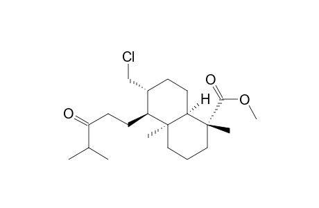 Methyl [ 1R-(1.alpha.,4a.alpha.,5.beta.,6.alpha.,8a.alpha.)]-6-chloromethyl-decahydro-1,4a-dimethyl-5-( 4'-methyl-3'-oxopentyl)naphthalene-1-carboxylate