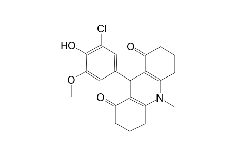 1,8(2H,5H)-acridinedione, 9-(3-chloro-4-hydroxy-5-methoxyphenyl)-3,4,6,7,9,10-hexahydro-10-methyl-