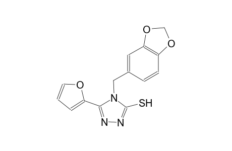 4H-1,2,4-triazole-3-thiol, 4-(1,3-benzodioxol-5-ylmethyl)-5-(2-furanyl)-