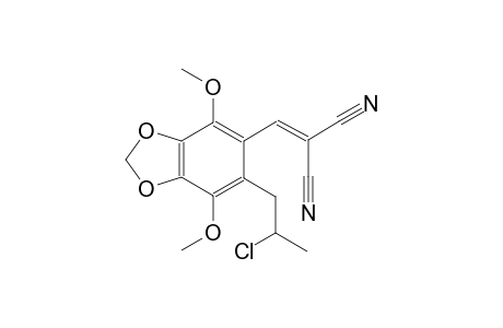 propanedinitrile, 2-[[6-(2-chloropropyl)-4,7-dimethoxy-1,3-benzodioxol-5-yl]methylene]-