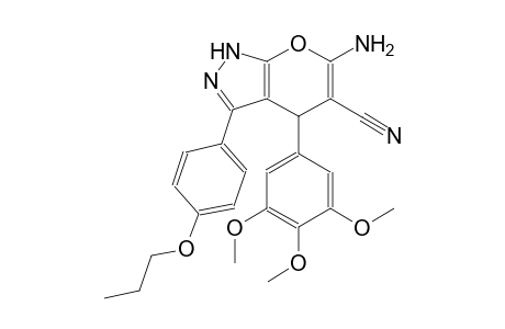 6-amino-3-(4-propoxyphenyl)-4-(3,4,5-trimethoxyphenyl)-1,4-dihydropyrano[2,3-c]pyrazole-5-carbonitrile