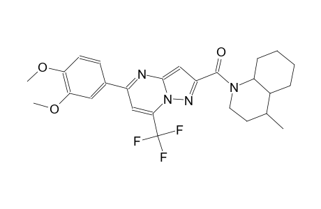 1-{[5-(3,4-dimethoxyphenyl)-7-(trifluoromethyl)pyrazolo[1,5-a]pyrimidin-2-yl]carbonyl}-4-methyldecahydroquinoline