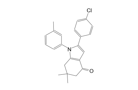 4H-indol-4-one, 2-(4-chlorophenyl)-1,5,6,7-tetrahydro-6,6-dimethyl-1-(3-methylphenyl)-