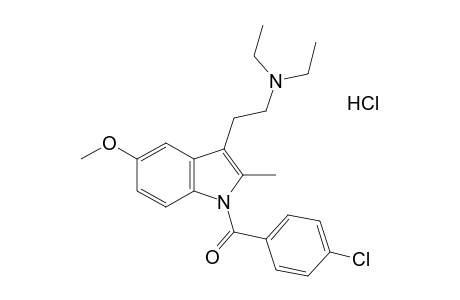 1-(p-chlorobenzoyl)-3-[2-(diethylamino)ethyl]-5-methoxy-2-methylindole, monohydrochloride
