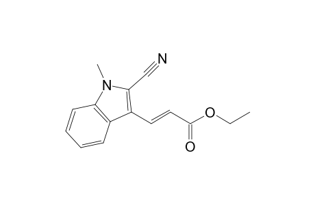 2-Cyano-3-(2-ethoxycarbonylethenyl)-1-methylindole