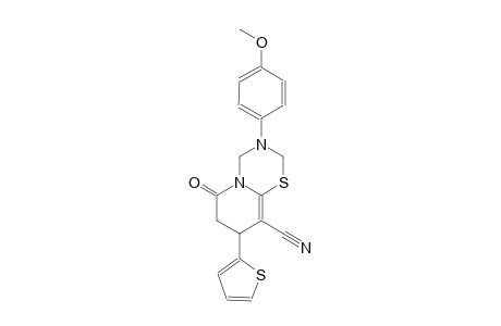 2H,6H-pyrido[2,1-b][1,3,5]thiadiazine-9-carbonitrile, 3,4,7,8-tetrahydro-3-(4-methoxyphenyl)-6-oxo-8-(2-thienyl)-