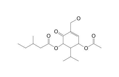 [5-Acetyloxy-3-(hydroxymethyl)-2-oxo-6-propan-2-ylcyclohex-3-en-1-yl] 3-methylpentanoate