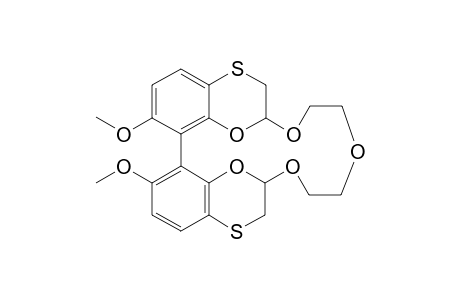 3,23-Dimethoxy-10,13,16,25,26-pentaoxa-7,19-dithiahexacyclo[15.6.2.2(2,6).0(2,27).0(9,26).0(20 ,24)]heptacosa-1(24),2,4,6(27),20,22-hexaene