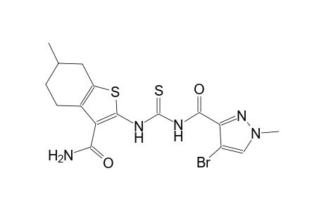 2-[({[(4-bromo-1-methyl-1H-pyrazol-3-yl)carbonyl]amino}carbothioyl)amino]-6-methyl-4,5,6,7-tetrahydro-1-benzothiophene-3-carboxamide