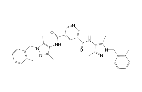 N~3~,N~5~-bis[3,5-dimethyl-1-(2-methylbenzyl)-1H-pyrazol-4-yl]-3,5-pyridinedicarboxamide