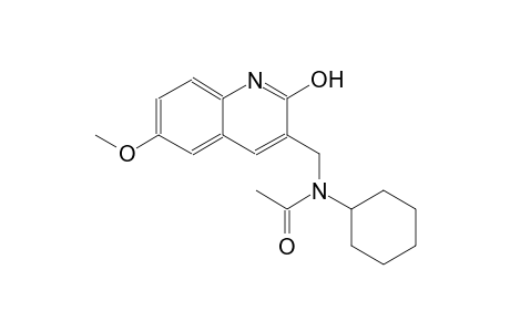 N-cyclohexyl-N-[(2-hydroxy-6-methoxy-3-quinolinyl)methyl]acetamide