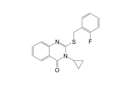 4(3H)-quinazolinone, 3-cyclopropyl-2-[[(2-fluorophenyl)methyl]thio]-